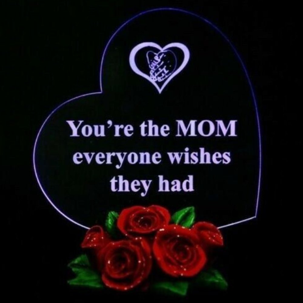 LED Light Gift For Mothers Day Mom Souvenir Decor Heart Roses Christmas present